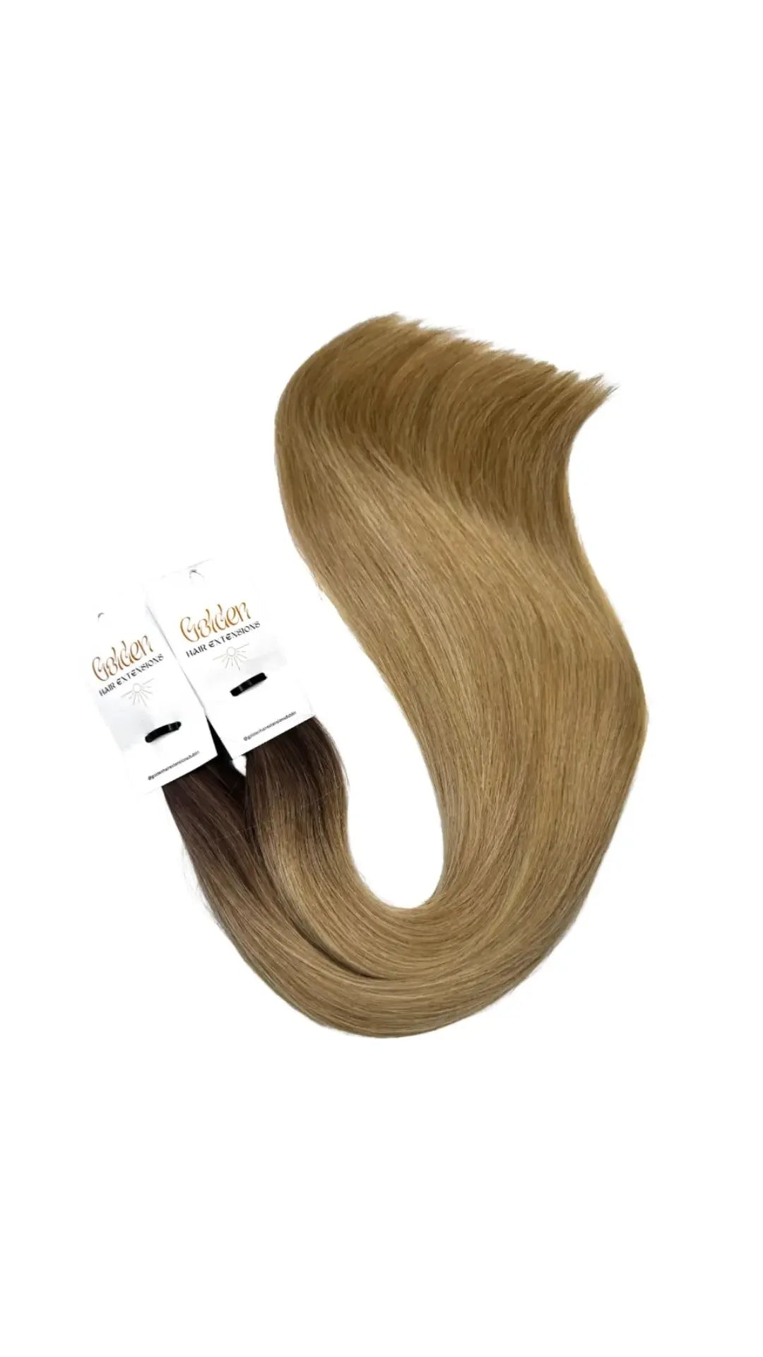 OMBRE #4/#CAPPUCCINO 25 strands (flat tips) - Bygoldenhairextensions