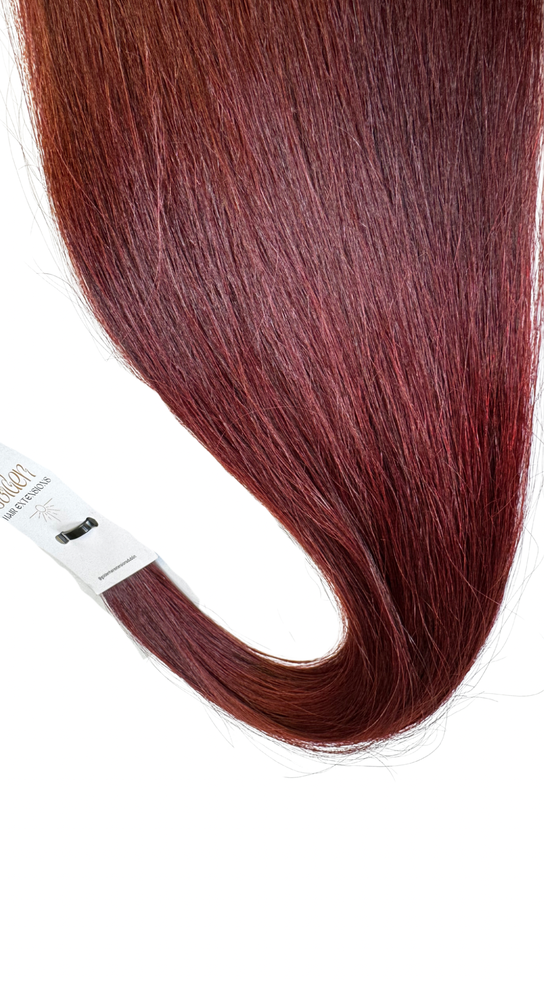 #CHERRY RED 25 strands (flat tips)